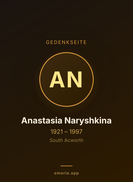 Gedenkportrait von Anastasia Naryshkina