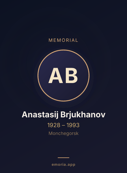 Memorial portrait of Anastasij Brjukhanov