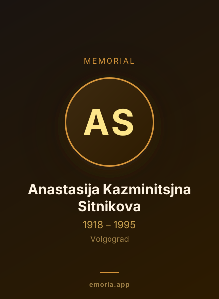 Memorial portrait of Anastasija Kazminitsjna Sitnikova