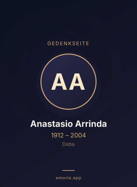 Gedenkportrait von Anastasio Arrinda