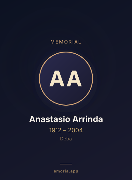 Memorial portrait of Anastasio Arrinda