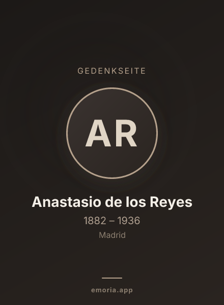 Gedenkportrait von Anastasio de los Reyes