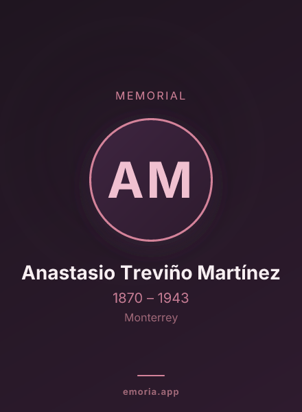Memorial portrait of Anastasio Treviño Martínez
