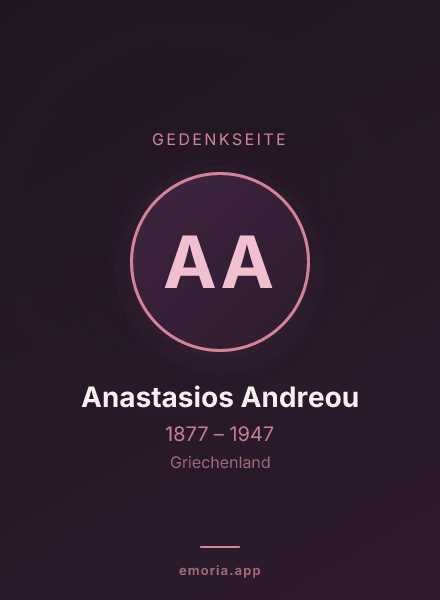 Gedenkportrait von Anastasios Andreou