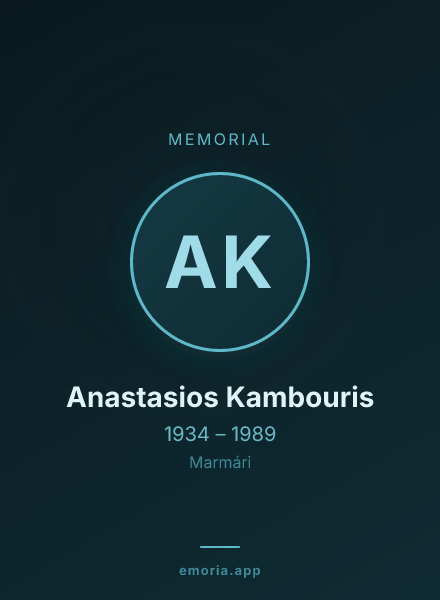 Memorial portrait of Anastasios Kambouris