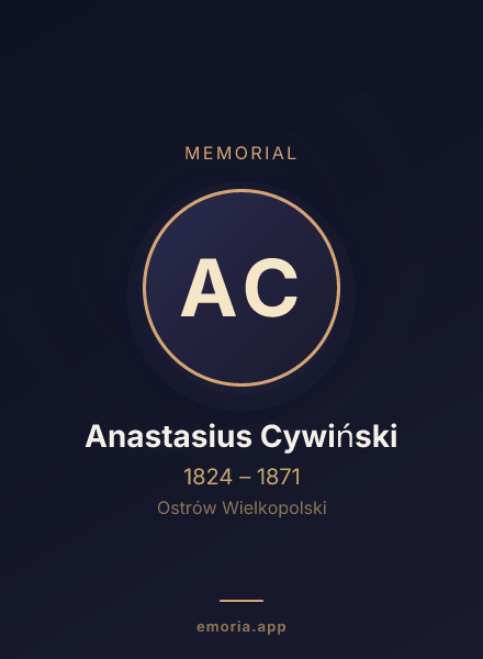 Memorial portrait of Anastasius Cywiński