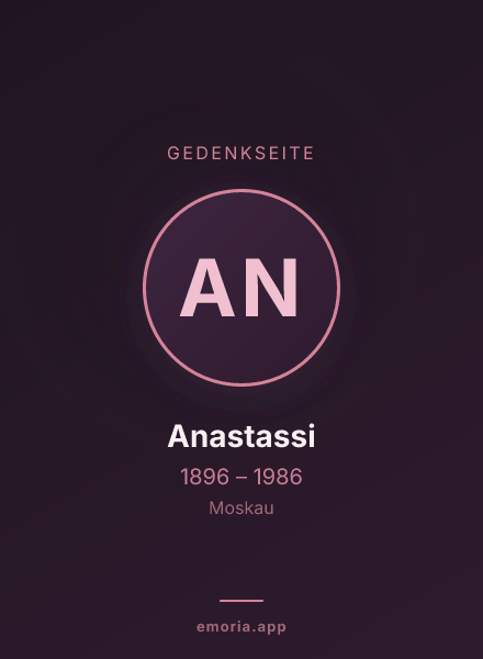 Gedenkportrait von Anastassi