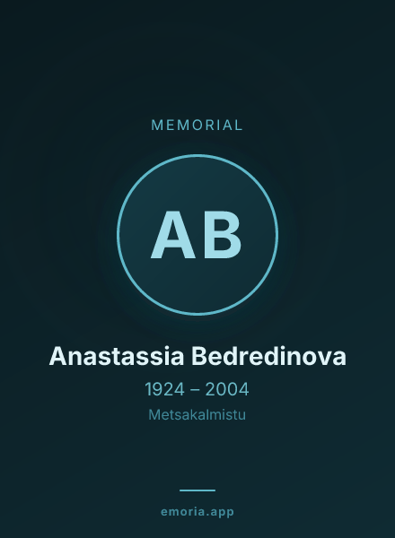 Memorial portrait of Anastassia Bedredinova