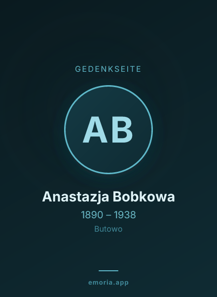 Gedenkportrait von Anastazja Bobkowa