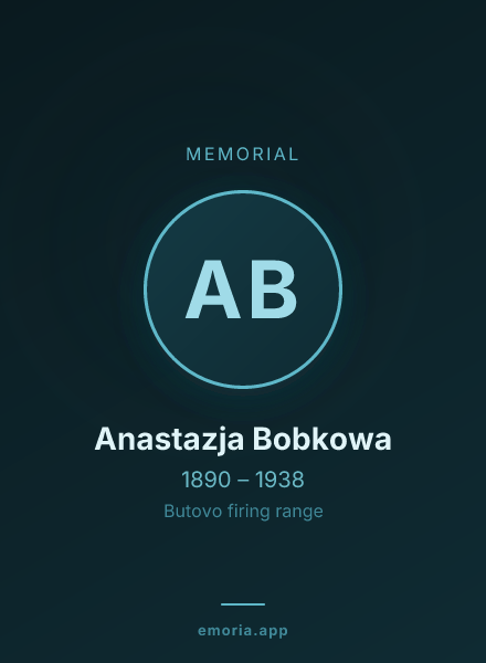 Memorial portrait of Anastazja Bobkowa