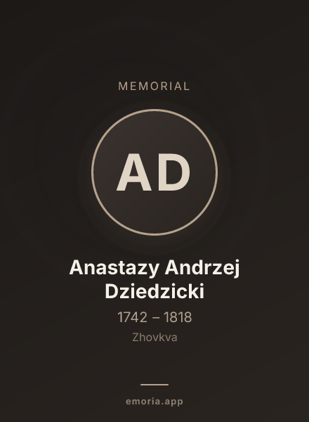 Memorial portrait of Anastazy Andrzej Dziedzicki