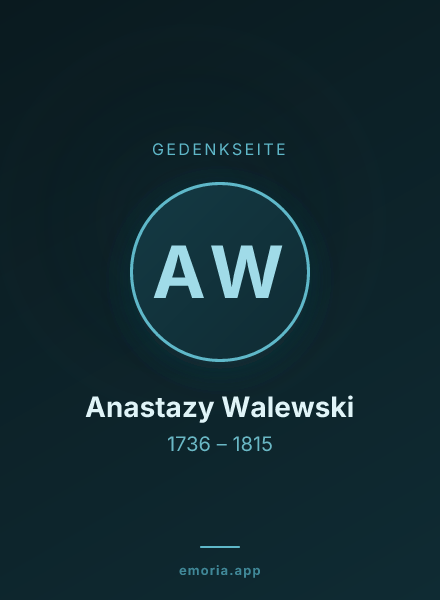 Gedenkportrait von Anastazy Walewski
