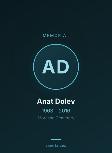 Memorial portrait of Anat Dolev