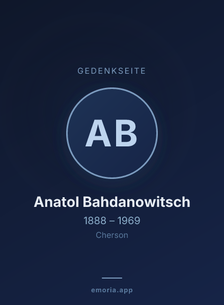 Gedenkportrait von Anatol Bahdanowitsch