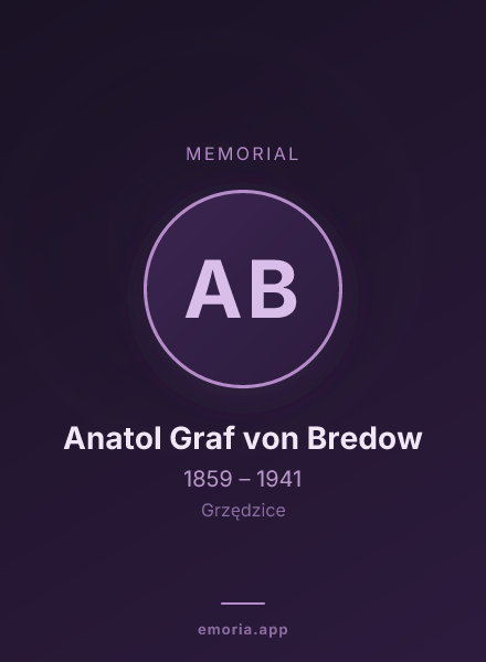 Memorial portrait of Anatol Graf von Bredow