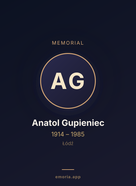 Memorial portrait of Anatol Gupieniec
