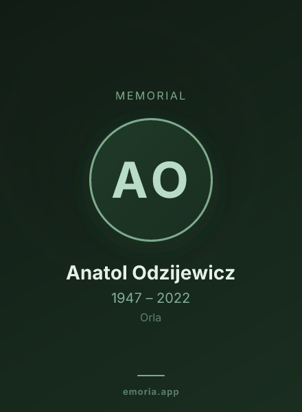 Memorial portrait of Anatol Odzijewicz