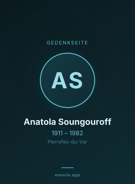 Gedenkportrait von Anatola Soungouroff