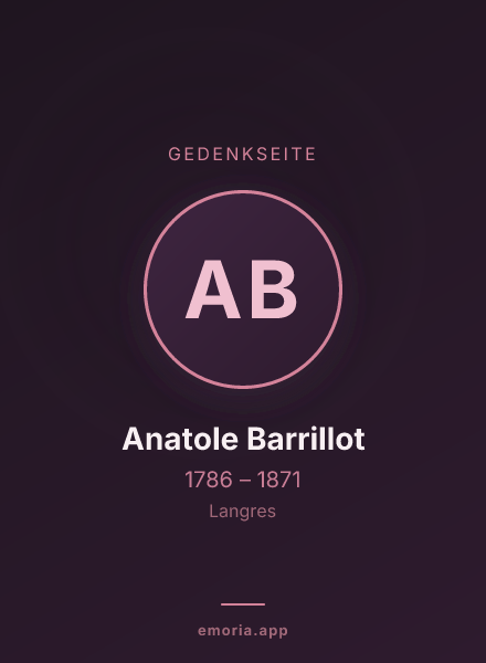 Gedenkportrait von Anatole Barrillot