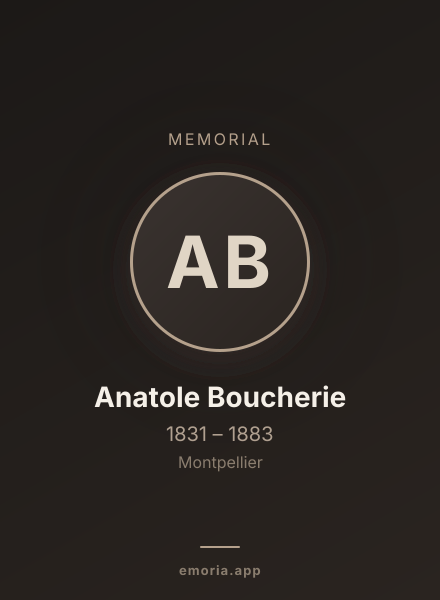 Memorial portrait of Anatole Boucherie
