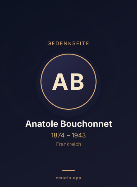 Gedenkportrait von Anatole Bouchonnet