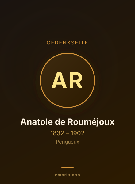 Gedenkportrait von Anatole de Rouméjoux