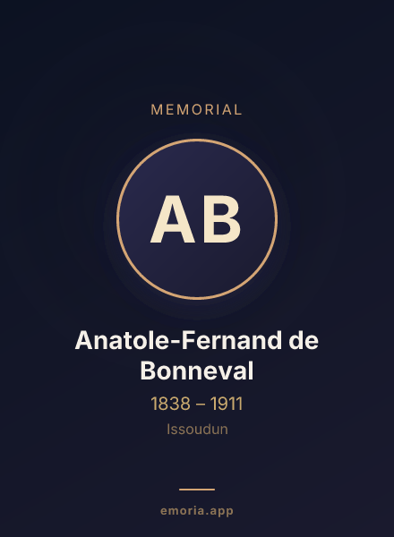 Memorial portrait of Anatole-Fernand de Bonneval