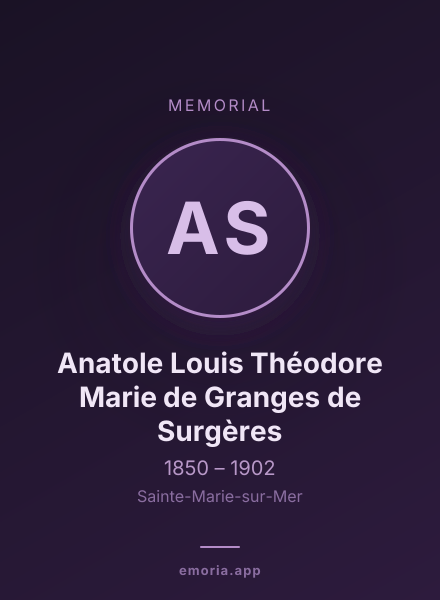 Memorial portrait of Anatole Louis Théodore Marie de Granges de Surgères