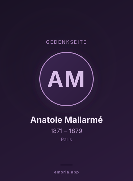 Gedenkportrait von Anatole Mallarmé