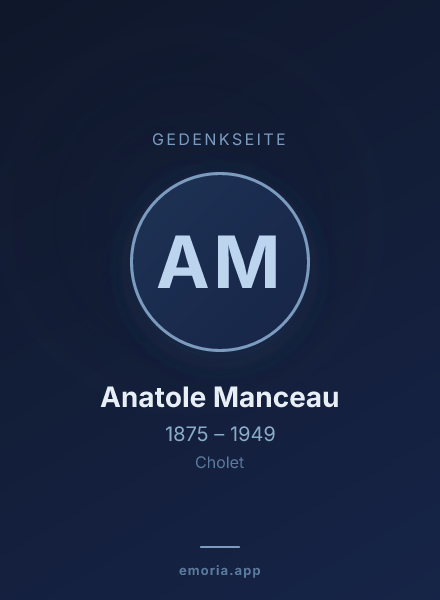 Gedenkportrait von Anatole Manceau