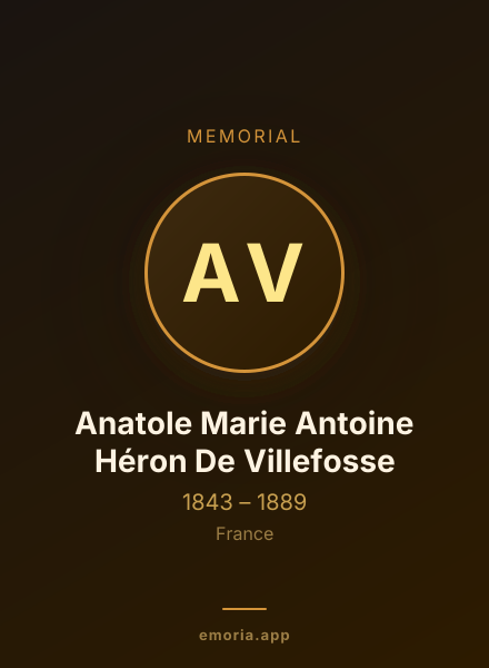 Memorial portrait of Anatole Marie Antoine Héron De Villefosse