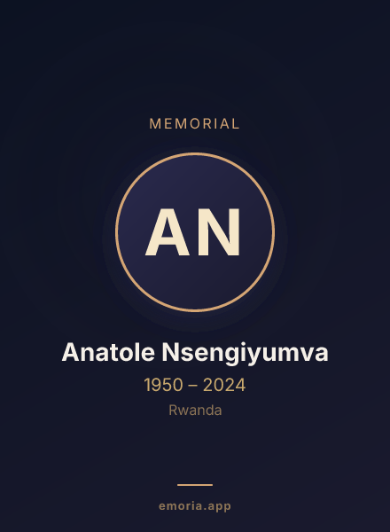 Memorial portrait of Anatole Nsengiyumva