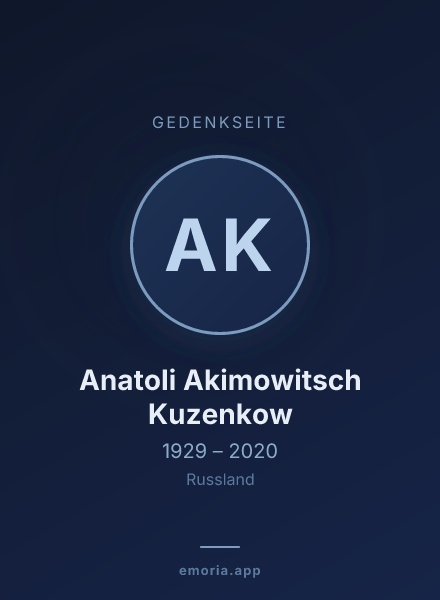 Gedenkportrait von Anatoli Akimowitsch Kuzenkow