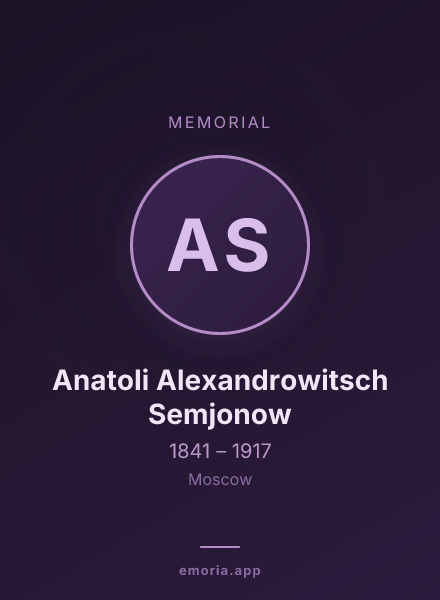 Memorial portrait of Anatoli Alexandrowitsch Semjonow