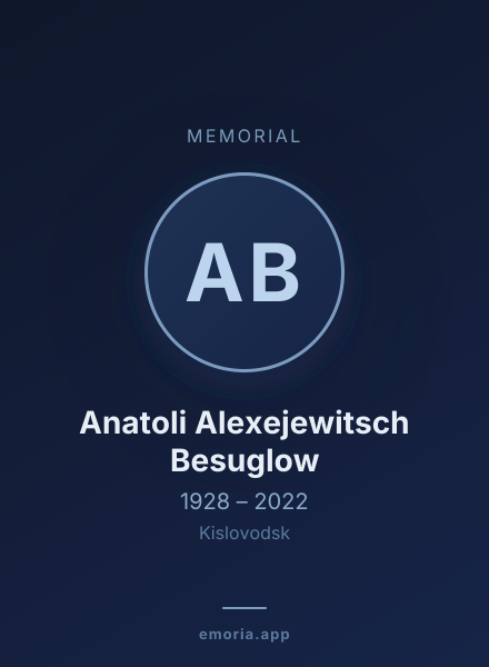 Memorial portrait of Anatoli Alexejewitsch Besuglow
