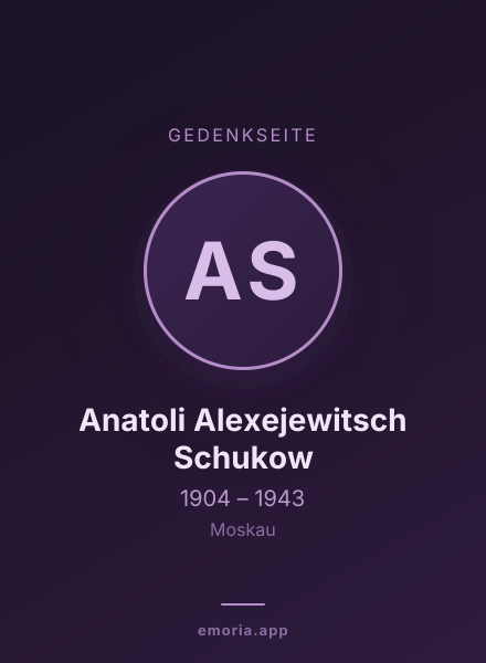 Gedenkportrait von Anatoli Alexejewitsch Schukow