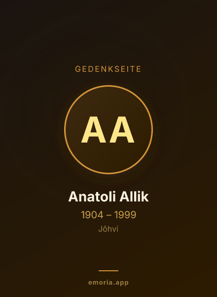 Gedenkportrait von Anatoli Allik