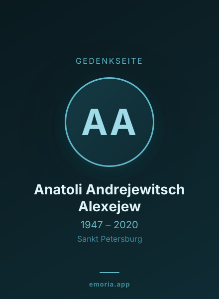 Gedenkportrait von Anatoli Andrejewitsch Alexejew