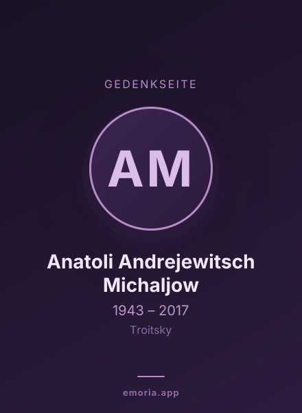 Gedenkportrait von Anatoli Andrejewitsch Michaljow