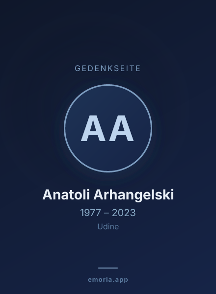 Gedenkportrait von Anatoli Arhangelski