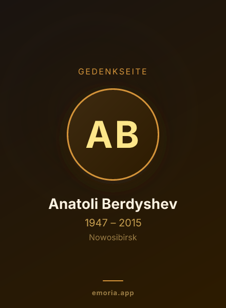 Gedenkportrait von Anatoli Berdyshev