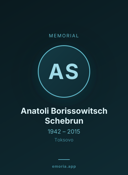 Memorial portrait of Anatoli Borissowitsch Schebrun