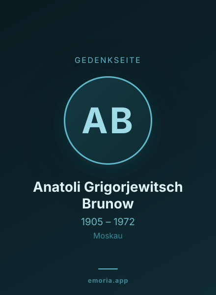 Gedenkportrait von Anatoli Grigorjewitsch Brunow