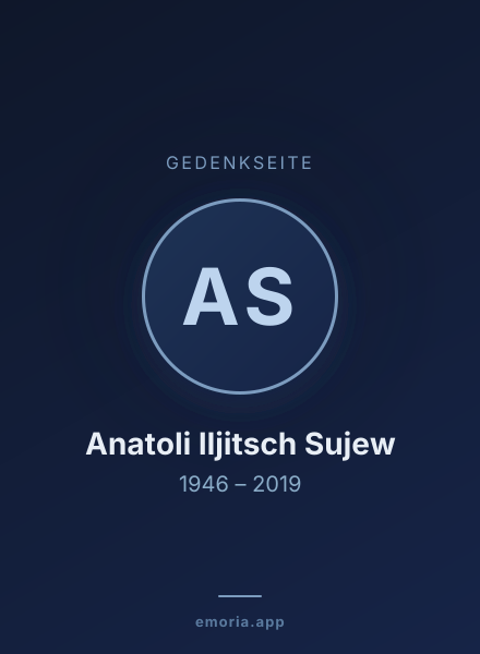 Gedenkportrait von Anatoli Iljitsch Sujew