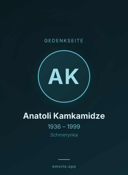 Gedenkportrait von Anatoli Kamkamidze