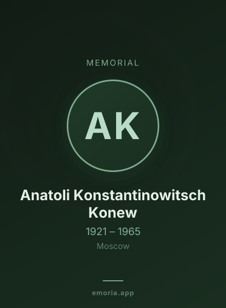 Memorial portrait of Anatoli Konstantinowitsch Konew