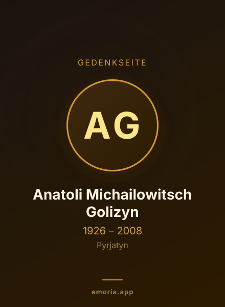 Gedenkportrait von Anatoli Michailowitsch Golizyn