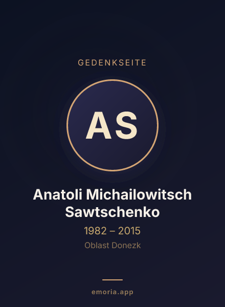 Gedenkportrait von Anatoli Michailowitsch Sawtschenko