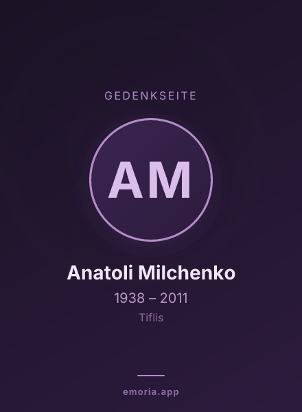 Gedenkportrait von Anatoli Milchenko