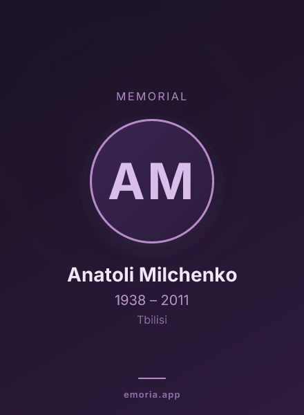 Memorial portrait of Anatoli Milchenko